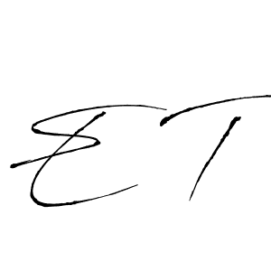 Design your own signature with our free online signature maker. With this signature software, you can create a handwritten (Antro_Vectra) signature for name E T. E T signature style 6 images and pictures png