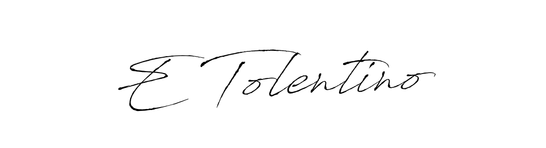 Make a beautiful signature design for name E Tolentino. With this signature (Antro_Vectra) style, you can create a handwritten signature for free. E Tolentino signature style 6 images and pictures png