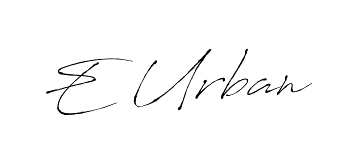 E Urban stylish signature style. Best Handwritten Sign (Antro_Vectra) for my name. Handwritten Signature Collection Ideas for my name E Urban. E Urban signature style 6 images and pictures png