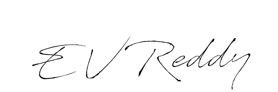 How to make E V Reddy name signature. Use Antro_Vectra style for creating short signs online. This is the latest handwritten sign. E V Reddy signature style 6 images and pictures png