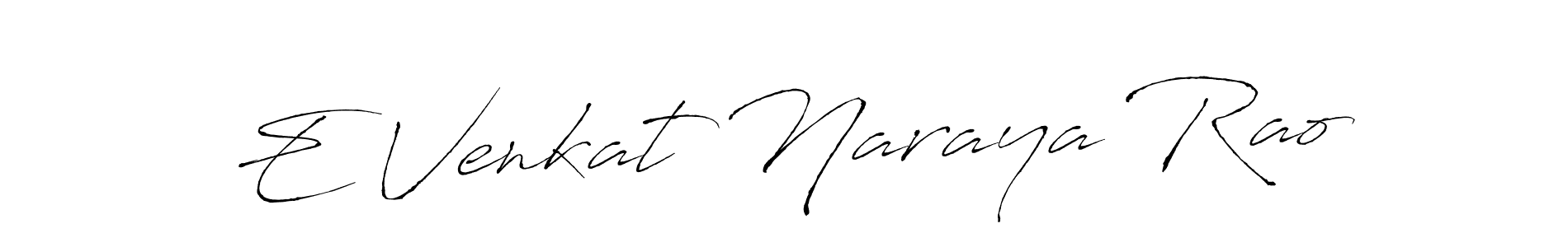 Create a beautiful signature design for name E Venkat Naraya Rao. With this signature (Antro_Vectra) fonts, you can make a handwritten signature for free. E Venkat Naraya Rao signature style 6 images and pictures png