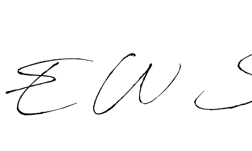 Also we have E W S name is the best signature style. Create professional handwritten signature collection using Antro_Vectra autograph style. E W S signature style 6 images and pictures png