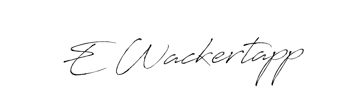 if you are searching for the best signature style for your name E Wackertapp. so please give up your signature search. here we have designed multiple signature styles  using Antro_Vectra. E Wackertapp signature style 6 images and pictures png