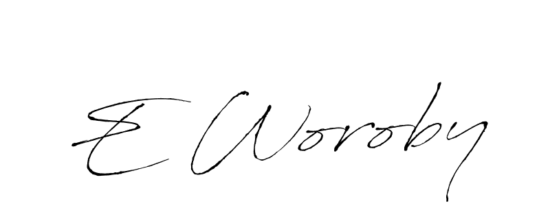 Similarly Antro_Vectra is the best handwritten signature design. Signature creator online .You can use it as an online autograph creator for name E Woroby. E Woroby signature style 6 images and pictures png