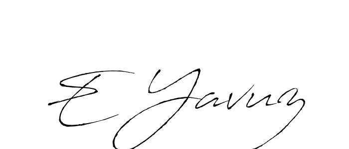 Make a beautiful signature design for name E Yavuz. With this signature (Antro_Vectra) style, you can create a handwritten signature for free. E Yavuz signature style 6 images and pictures png