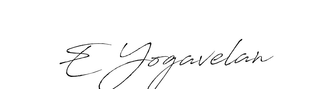 Create a beautiful signature design for name E Yogavelan. With this signature (Antro_Vectra) fonts, you can make a handwritten signature for free. E Yogavelan signature style 6 images and pictures png