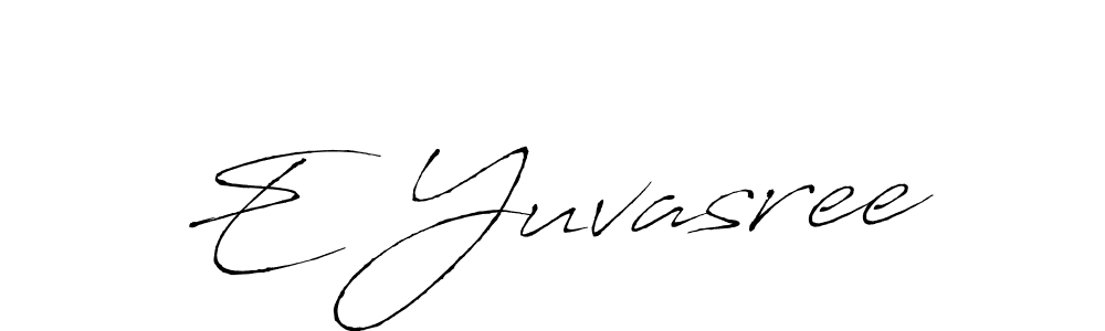 You should practise on your own different ways (Antro_Vectra) to write your name (E Yuvasree) in signature. don't let someone else do it for you. E Yuvasree signature style 6 images and pictures png