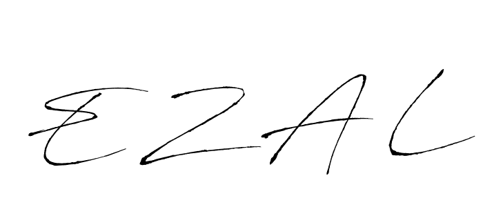Make a beautiful signature design for name E Z A L. With this signature (Antro_Vectra) style, you can create a handwritten signature for free. E Z A L signature style 6 images and pictures png