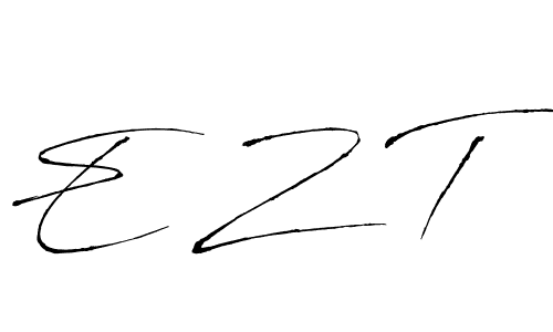 Similarly Antro_Vectra is the best handwritten signature design. Signature creator online .You can use it as an online autograph creator for name E Z T. E Z T signature style 6 images and pictures png