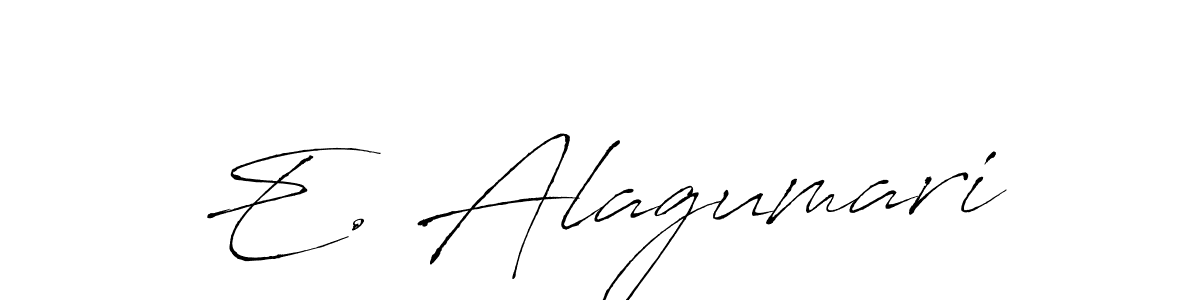 Use a signature maker to create a handwritten signature online. With this signature software, you can design (Antro_Vectra) your own signature for name E. Alagumari. E. Alagumari signature style 6 images and pictures png