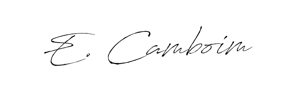 Use a signature maker to create a handwritten signature online. With this signature software, you can design (Antro_Vectra) your own signature for name E. Camboim. E. Camboim signature style 6 images and pictures png