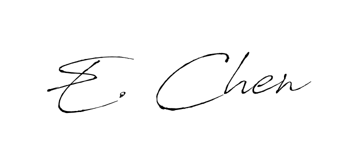 You should practise on your own different ways (Antro_Vectra) to write your name (E. Chen) in signature. don't let someone else do it for you. E. Chen signature style 6 images and pictures png