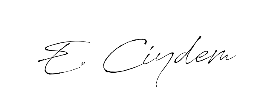 See photos of E. Ciydem official signature by Spectra . Check more albums & portfolios. Read reviews & check more about Antro_Vectra font. E. Ciydem signature style 6 images and pictures png