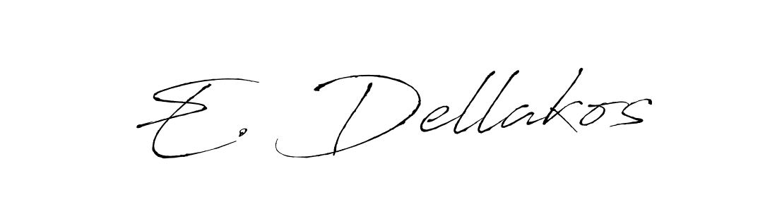 Make a beautiful signature design for name E. Dellakos. With this signature (Antro_Vectra) style, you can create a handwritten signature for free. E. Dellakos signature style 6 images and pictures png