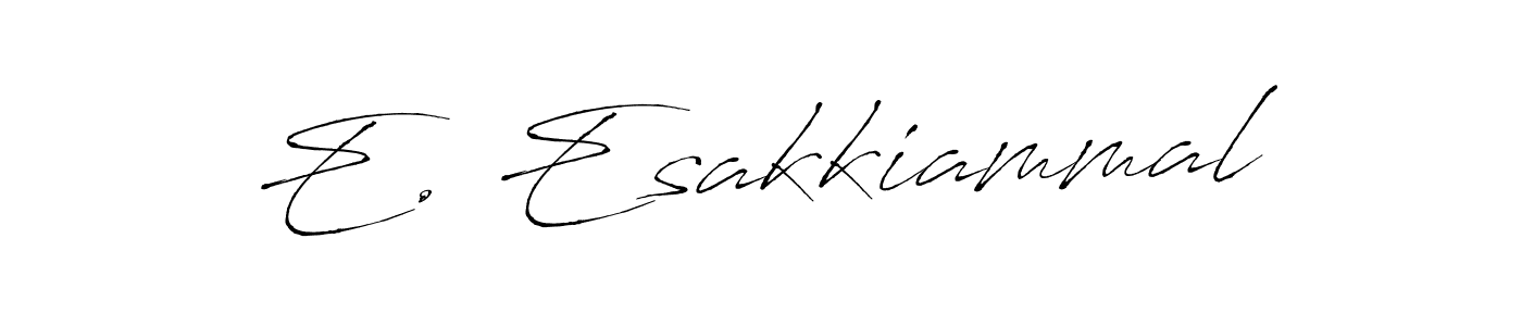 E. Esakkiammal stylish signature style. Best Handwritten Sign (Antro_Vectra) for my name. Handwritten Signature Collection Ideas for my name E. Esakkiammal. E. Esakkiammal signature style 6 images and pictures png