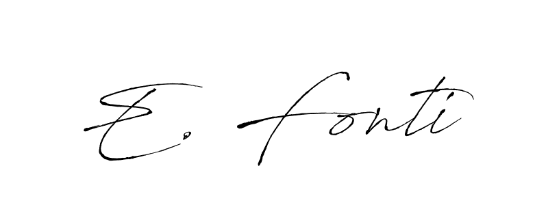 if you are searching for the best signature style for your name E. Fonti. so please give up your signature search. here we have designed multiple signature styles  using Antro_Vectra. E. Fonti signature style 6 images and pictures png