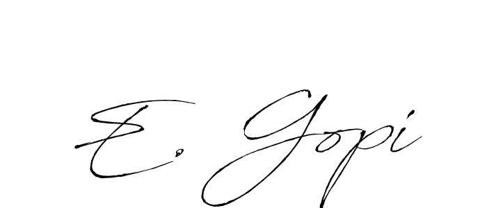 Create a beautiful signature design for name E. Gopi. With this signature (Antro_Vectra) fonts, you can make a handwritten signature for free. E. Gopi signature style 6 images and pictures png