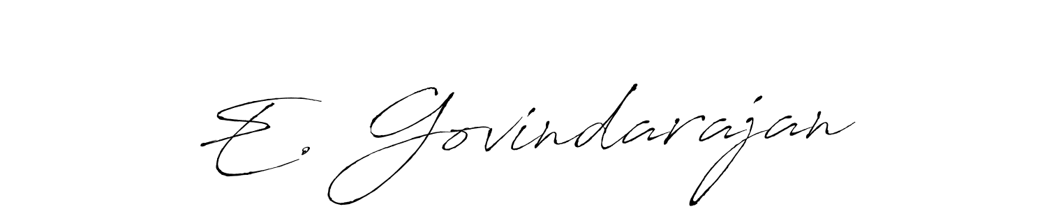 Create a beautiful signature design for name E. Govindarajan. With this signature (Antro_Vectra) fonts, you can make a handwritten signature for free. E. Govindarajan signature style 6 images and pictures png