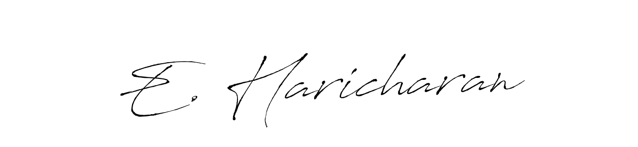 You should practise on your own different ways (Antro_Vectra) to write your name (E. Haricharan) in signature. don't let someone else do it for you. E. Haricharan signature style 6 images and pictures png