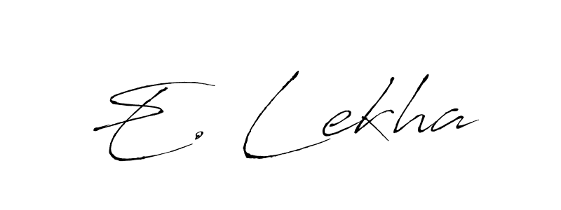 You should practise on your own different ways (Antro_Vectra) to write your name (E. Lekha) in signature. don't let someone else do it for you. E. Lekha signature style 6 images and pictures png