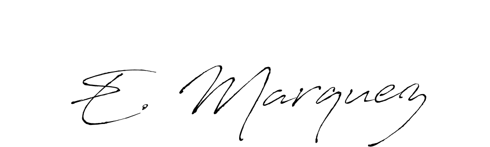 Create a beautiful signature design for name E. Marquez. With this signature (Antro_Vectra) fonts, you can make a handwritten signature for free. E. Marquez signature style 6 images and pictures png
