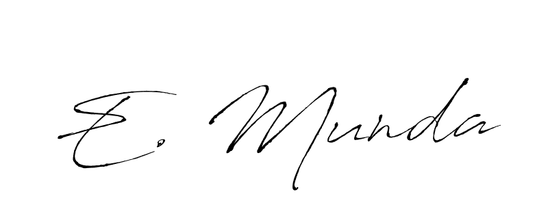 This is the best signature style for the E. Munda name. Also you like these signature font (Antro_Vectra). Mix name signature. E. Munda signature style 6 images and pictures png