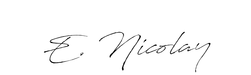 Make a beautiful signature design for name E. Nicolay. Use this online signature maker to create a handwritten signature for free. E. Nicolay signature style 6 images and pictures png