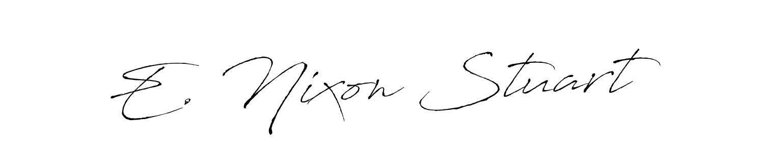 Also You can easily find your signature by using the search form. We will create E. Nixon Stuart name handwritten signature images for you free of cost using Antro_Vectra sign style. E. Nixon Stuart signature style 6 images and pictures png