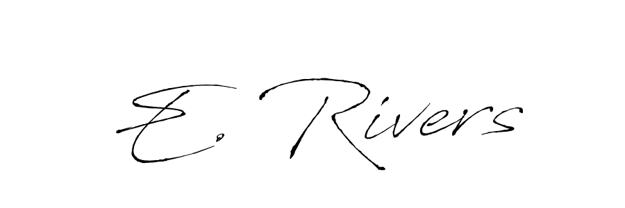 Antro_Vectra is a professional signature style that is perfect for those who want to add a touch of class to their signature. It is also a great choice for those who want to make their signature more unique. Get E. Rivers name to fancy signature for free. E. Rivers signature style 6 images and pictures png