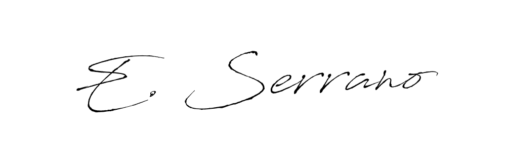 Make a beautiful signature design for name E. Serrano. With this signature (Antro_Vectra) style, you can create a handwritten signature for free. E. Serrano signature style 6 images and pictures png