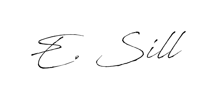 Create a beautiful signature design for name E. Sill. With this signature (Antro_Vectra) fonts, you can make a handwritten signature for free. E. Sill signature style 6 images and pictures png