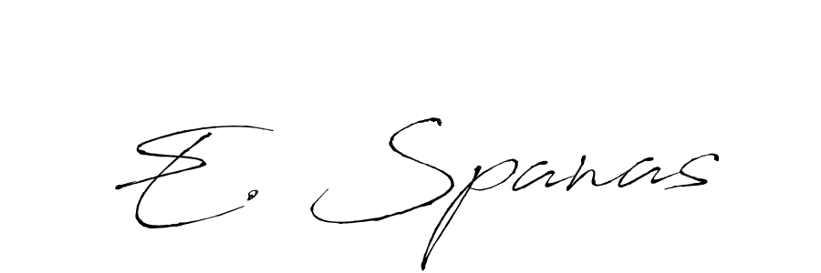 Use a signature maker to create a handwritten signature online. With this signature software, you can design (Antro_Vectra) your own signature for name E. Spanas. E. Spanas signature style 6 images and pictures png