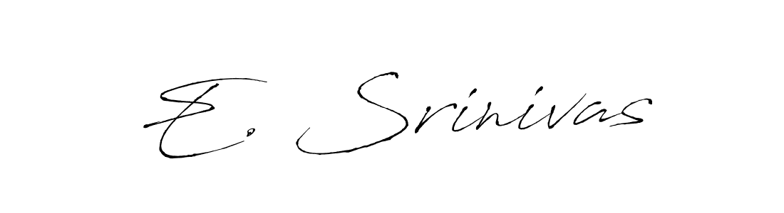 Similarly Antro_Vectra is the best handwritten signature design. Signature creator online .You can use it as an online autograph creator for name E. Srinivas. E. Srinivas signature style 6 images and pictures png