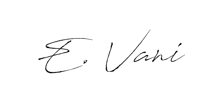 This is the best signature style for the E. Vani name. Also you like these signature font (Antro_Vectra). Mix name signature. E. Vani signature style 6 images and pictures png