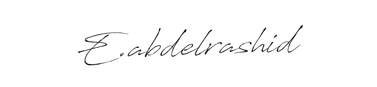 Make a beautiful signature design for name E.abdelrashid. With this signature (Antro_Vectra) style, you can create a handwritten signature for free. E.abdelrashid signature style 6 images and pictures png