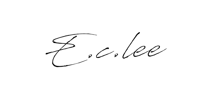 Make a beautiful signature design for name E.c.lee. With this signature (Antro_Vectra) style, you can create a handwritten signature for free. E.c.lee signature style 6 images and pictures png