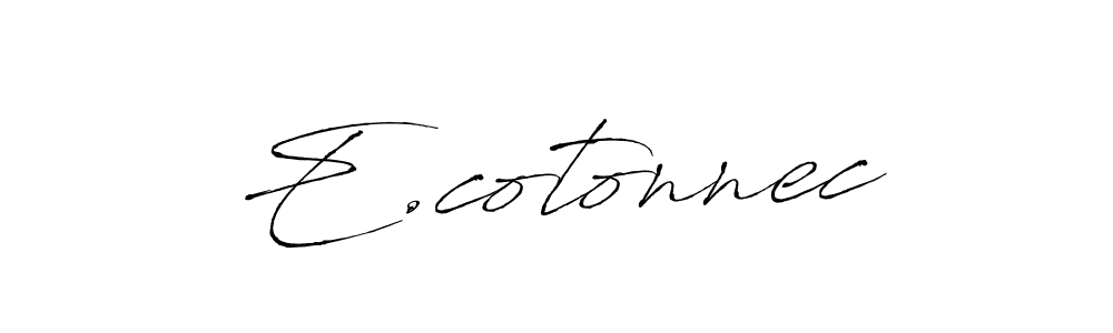 How to Draw E.cotonnec signature style? Antro_Vectra is a latest design signature styles for name E.cotonnec. E.cotonnec signature style 6 images and pictures png