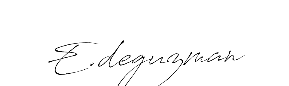 Antro_Vectra is a professional signature style that is perfect for those who want to add a touch of class to their signature. It is also a great choice for those who want to make their signature more unique. Get E.deguzman name to fancy signature for free. E.deguzman signature style 6 images and pictures png