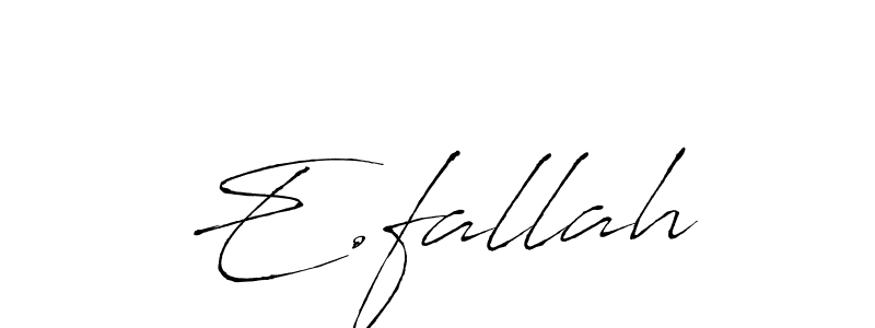 E.fallah stylish signature style. Best Handwritten Sign (Antro_Vectra) for my name. Handwritten Signature Collection Ideas for my name E.fallah. E.fallah signature style 6 images and pictures png