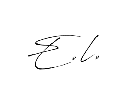 Design your own signature with our free online signature maker. With this signature software, you can create a handwritten (Antro_Vectra) signature for name E.l.. E.l. signature style 6 images and pictures png