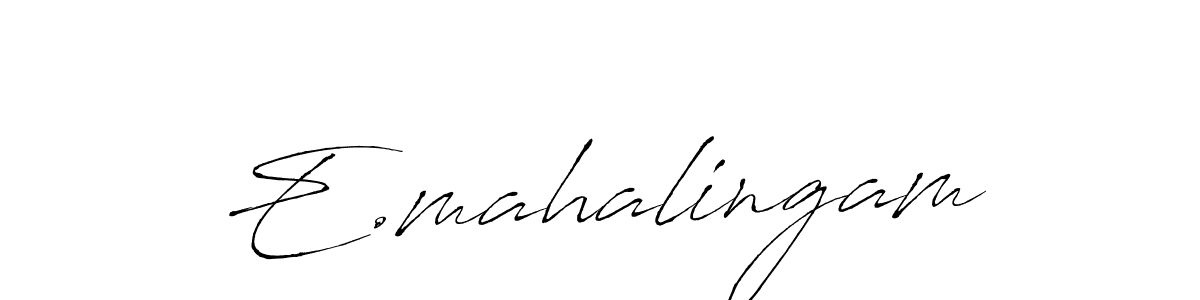 Design your own signature with our free online signature maker. With this signature software, you can create a handwritten (Antro_Vectra) signature for name E.mahalingam. E.mahalingam signature style 6 images and pictures png