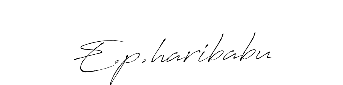 This is the best signature style for the E.p.haribabu name. Also you like these signature font (Antro_Vectra). Mix name signature. E.p.haribabu signature style 6 images and pictures png