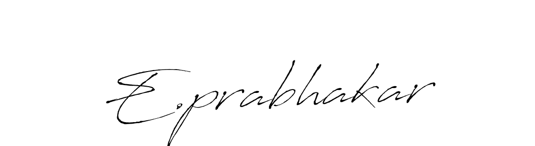 The best way (Antro_Vectra) to make a short signature is to pick only two or three words in your name. The name E.prabhakar include a total of six letters. For converting this name. E.prabhakar signature style 6 images and pictures png