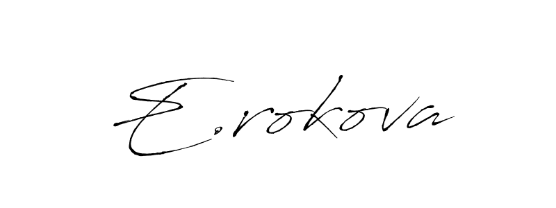 How to Draw E.rokova signature style? Antro_Vectra is a latest design signature styles for name E.rokova. E.rokova signature style 6 images and pictures png