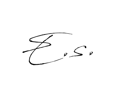 E.s. stylish signature style. Best Handwritten Sign (Antro_Vectra) for my name. Handwritten Signature Collection Ideas for my name E.s.. E.s. signature style 6 images and pictures png