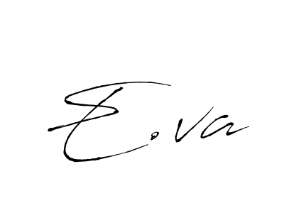 You should practise on your own different ways (Antro_Vectra) to write your name (E.va) in signature. don't let someone else do it for you. E.va signature style 6 images and pictures png