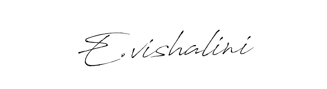 How to make E.vishalini name signature. Use Antro_Vectra style for creating short signs online. This is the latest handwritten sign. E.vishalini signature style 6 images and pictures png