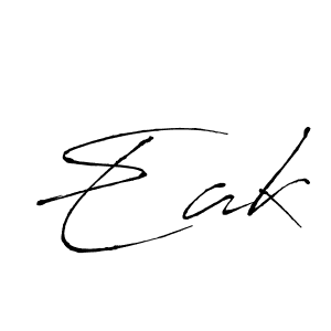 Use a signature maker to create a handwritten signature online. With this signature software, you can design (Antro_Vectra) your own signature for name Eak. Eak signature style 6 images and pictures png