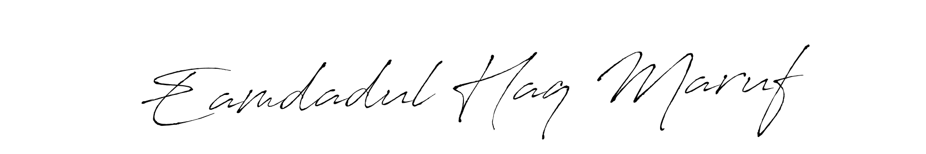 Eamdadul Haq Maruf stylish signature style. Best Handwritten Sign (Antro_Vectra) for my name. Handwritten Signature Collection Ideas for my name Eamdadul Haq Maruf. Eamdadul Haq Maruf signature style 6 images and pictures png