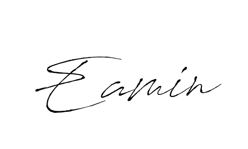 Eamin stylish signature style. Best Handwritten Sign (Antro_Vectra) for my name. Handwritten Signature Collection Ideas for my name Eamin. Eamin signature style 6 images and pictures png